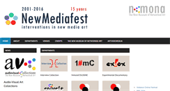 Desktop Screenshot of newmediafest.org